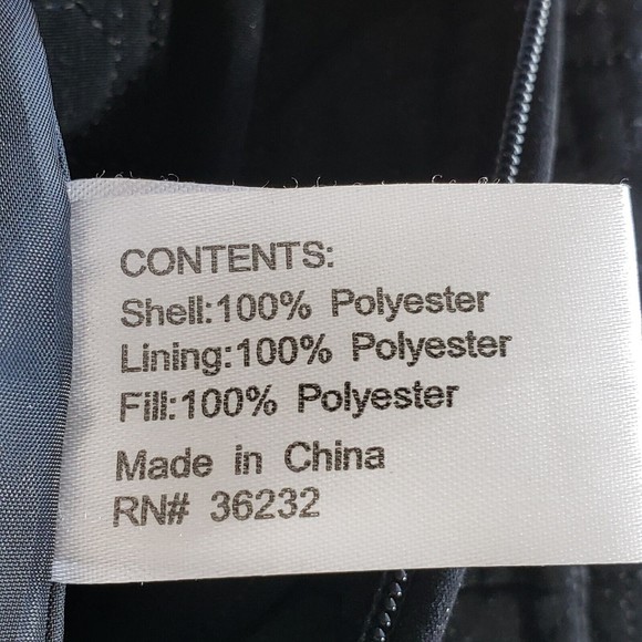 Gallery Quilted Jacket Coat Womens Small Black 4 Pockets Cinched Back Classic - Picture 15 of 15